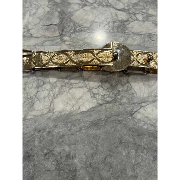 Gold Tone Metal Belt Strand Adjustable To 33” - Picture 1 of 2